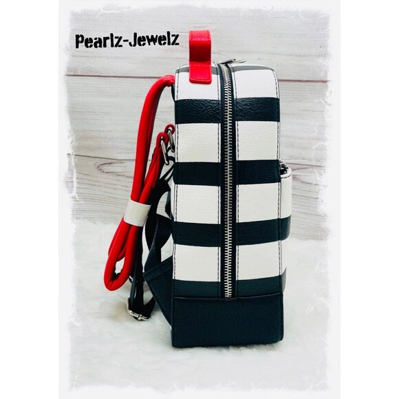 Loungefly Disney 101 Dalmatians Dogs Striped Mini Backpack NEW